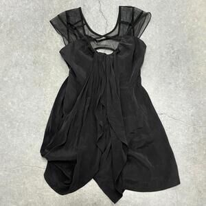 BEBE Plain Black Silk Dress